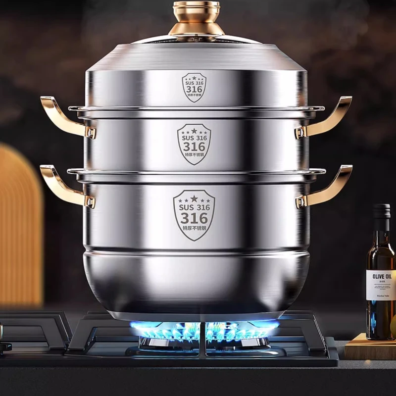 316 스테인리스 스틸 스팀 냄비, 40cm 찜솥 가전 - Home Cooking Cookbook 리뷰 및 가격
